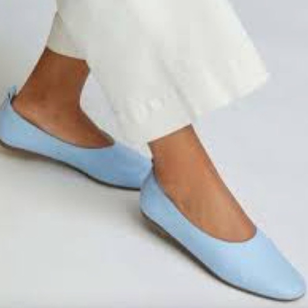 Everlane The Day Glove Flats Powder Blue Size 8.5 EUC